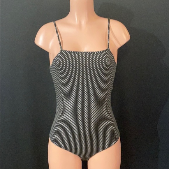 NWT LITTLE BLACK BODYSUIT Polka Dot Top Blouse - Picture 3 of 10